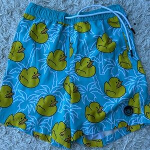 Neff Aqua and White Swim Shorts